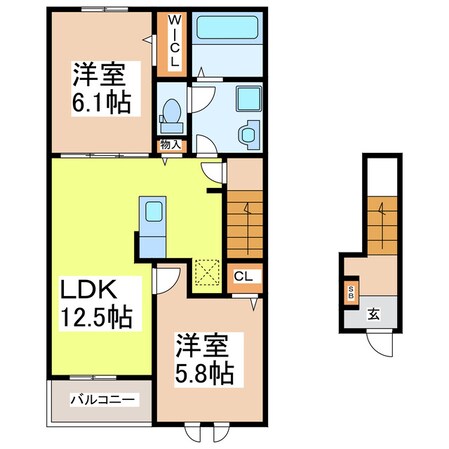 カーサ　プラシードⅡの物件間取画像